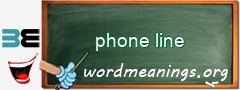 WordMeaning blackboard for phone line